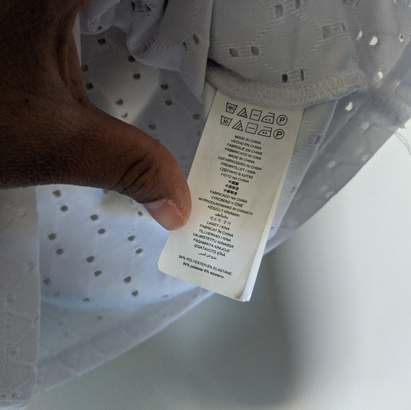 White Faux Wrap Top - Picture 3 of 6